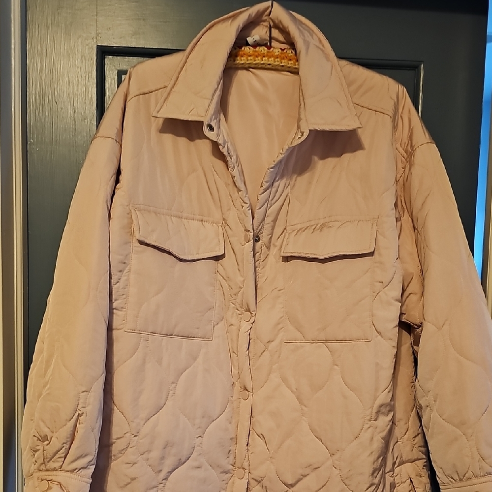 Grace + Karma  Puffer Jacket Light Pink Size Xlarge Quilted Winter Women